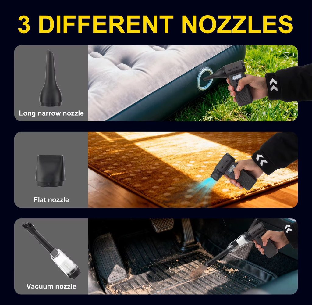 Mini air pumb with vacuum 3in1 